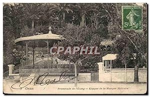 Algerie Oran Carte Postale Ancienne Promenade de l'etang Kiosque de la musique militaire