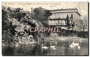 Imagen del vendedor de Sete - Cette - Grotte et Vassin du Chteau d'eau - Les Cygnes - swan - Carte Postale Ancienne a la venta por CPAPHIL