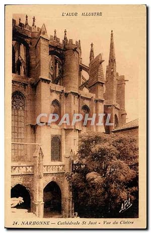 Image du vendeur pour Narbonne - Cathdrale St Just vue du Clotre - Carte Postale Ancienne mis en vente par CPAPHIL