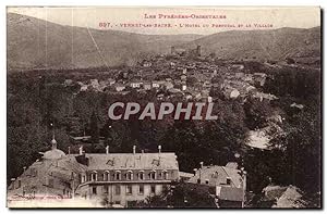 Vernet les Bains - L'Hôtel de Portugal et le Village Carte Postale Ancienne