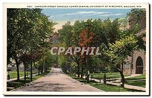 Etas Unis - United States - USA - Madison Wisconsin - Langoon Street Through lower campus of Univ...