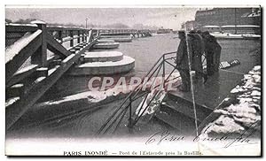 Image du vendeur pour Paris 11 - Crue de la Seine - Paris Inonde - Pont de l'Escalade pres la Bastille - Carte Postale Ancienne mis en vente par CPAPHIL