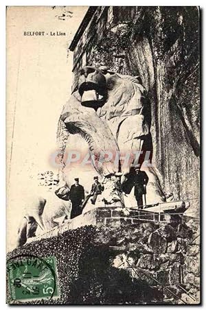 Belfort Carte Postale Ancienne le lion (Bartholdi)