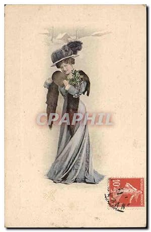 Image du vendeur pour Fantaisie - Femme - Jolie robe - style - fashion - mode Carte Postale Ancienne mis en vente par CPAPHIL