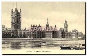 Bild des Verkufers fr Grande Bretagne Great Britain Carte Postale Ancienne Londres London Houses of Parliament zum Verkauf von CPAPHIL