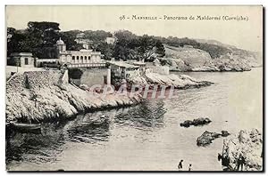 Seller image for Marseille - Panorama de Maldorme - Corniche - sparkling water with fishing boat in corner - Carte Postale Ancienne for sale by CPAPHIL