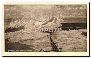 Grande Bretagne Great britain Carte Postale Ancienne Storm at Broadstairs