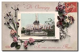 Bild des Verkufers fr Champigny Carte Postale Ancienne Je vous envoie ces fleurs Fantaisie Souvenir de la bataille zum Verkauf von CPAPHIL