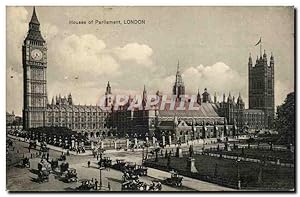 Bild des Verkufers fr Grande Bretagne Great BRitain Carte Postale Ancienne London Londres Houses of Parliament zum Verkauf von CPAPHIL