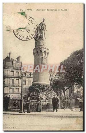 Image du vendeur pour TRoyes Carte Postale Ancienne Monument des enfants de l'aube mis en vente par CPAPHIL
