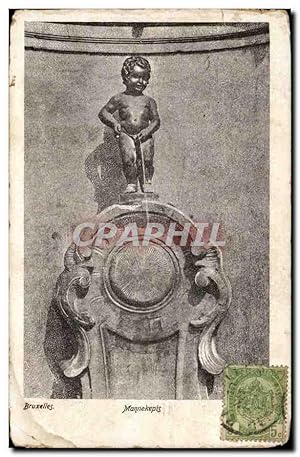 Carte Postale Ancienne Belgique Bruxelles Manneken Pis