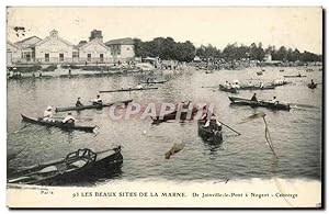 Carte Postale Ancienne De Joinville le pont a Nogent Canotage