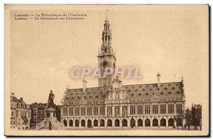 Belgique Belgie Carte Postale Ancienne Louvain Bibliotheque de l'universite (library)