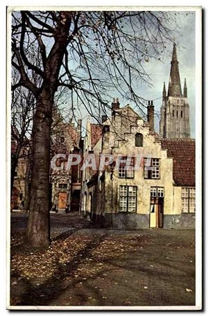 Carte Postale Semi Moderne Belgique Bruges Place des vignes