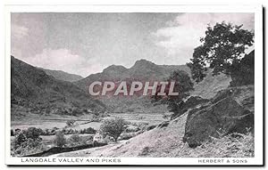 Grande Bretagne Great Britain Carte Postale Ancienne Landgale Valley and pikes Herbert and sons