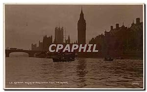 Bild des Verkufers fr Grande Bretagne Great BRitain Carte Postale Ancienne Londres London Houses of Parliament from the river zum Verkauf von CPAPHIL