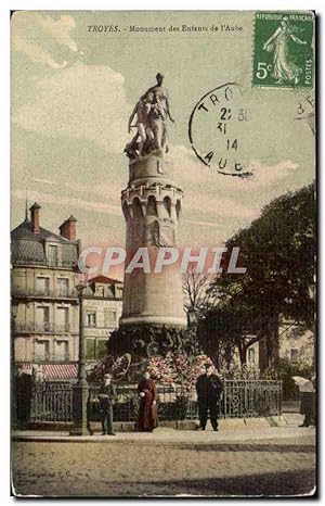 Image du vendeur pour Troyes Carte Postale Ancienne Monument des enfants de l'aube mis en vente par CPAPHIL