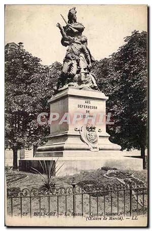 Bild des Verkufers fr Belfort Carte Postale Ancienne la statue Quand meme (oeuvre de Mercie) zum Verkauf von CPAPHIL