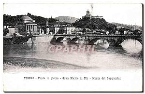 Bild des Verkufers fr Italia - Italy - Italie - Torino - Ponte in pietra - Gran Madre di Dio Monte del cappuccini - Carte Postale Ancienne zum Verkauf von CPAPHIL