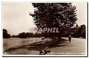 Great Britain Riverside Gardens Kingston on Thames Carte Postale Ancienne