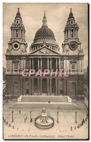 Imagen del vendedor de Angleterre - England - London - Londres - St Paul's Cathedral - West Front - Carte Postale Ancienne a la venta por CPAPHIL