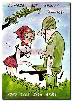 Bild des Verkufers fr Carte Postale Moderne Humour L'amour aux armes Vous etes bien arme (militaria) Lassauvy rotique zum Verkauf von CPAPHIL