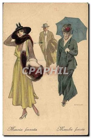 Image du vendeur pour Carte Postale Ancienne FAntaisie Marcia Forrata Marche forcee (femmes mode fashion) mis en vente par CPAPHIL