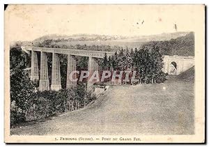 Seller image for Suisse - Schweiz - Fribourg - Pont au Grand Fey - Carte Postale Ancienne for sale by CPAPHIL