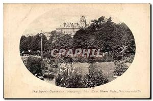 Bild des Verkufers fr Grande Bretagne Great britain Carte Postale Ancienne the upper gardens Showing the new town hall Bournemouth zum Verkauf von CPAPHIL