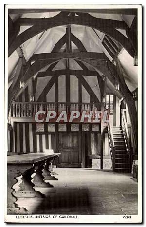 Grande Bretagne Great BRitain Carte Postale Ancienne Leicester Interior of Guildhall