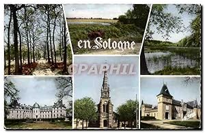 Paysages de Sologne Carte Postale Ancienne Château de SAlbris Eglise de Lamotte Beuvron FErte SAi...