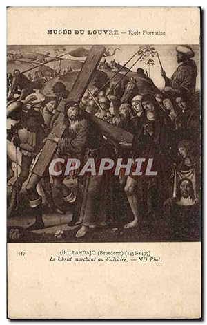 Seller image for Carte Postale Ancienne Musee du Louvre Ecole florentine Grillandajo Le Christ marchant au calvaire for sale by CPAPHIL