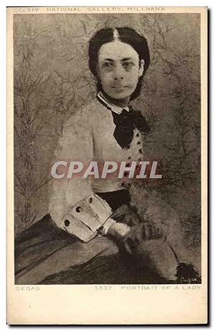 Bild des Verkufers fr Carte Postale Ancienne Degas Portrait of a lady Femme zum Verkauf von CPAPHIL