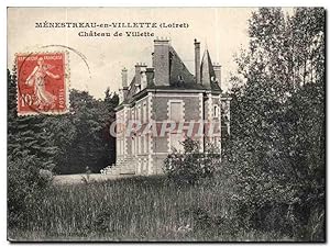 Menestreau en Villette Carte Postale Ancienne Château de Villette