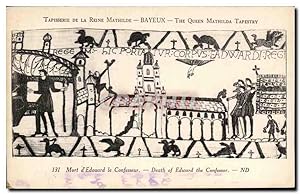 Bild des Verkufers fr Bayeux - Tapisserie de la Reine Mathilde - Mort d'Eduoard le Confesseur - Carte Postale Ancienne zum Verkauf von CPAPHIL