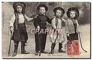 Image du vendeur pour Fantaisie - Enfants - Jeunes Bretons - Costumes - Bretagne - Children - Carte Postale Ancienne mis en vente par CPAPHIL