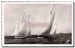 Cap Ferret - Yachts en course - bateau - Carte Postale Ancienne