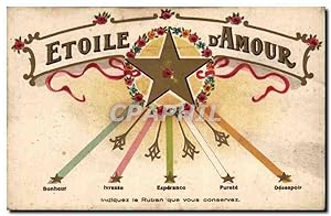 Image du vendeur pour Voeux - Etole d'Amour - Indiquez le Ruban que vous conservez - Carte Postale Ancienne mis en vente par CPAPHIL