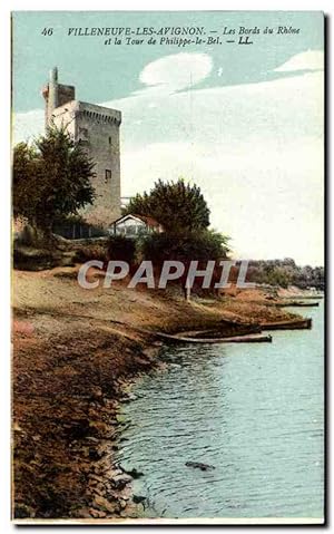 Imagen del vendedor de Villeneuve les Avignon -Les Bords du Rhone - La Tour de Philippe le Bel - Carte Postale Ancienne a la venta por CPAPHIL
