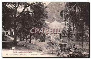 Vernet les Bains Carte Postale Ancienne Le parc et le casino