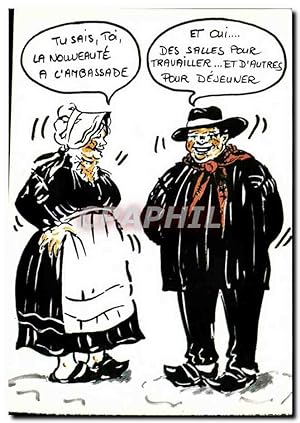 Bild des Verkufers fr Carte Postale Moderne Humour Paysan et Paysanne Auvergne zum Verkauf von CPAPHIL