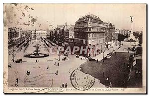 Bordeaux Carte Postale Ancienne Les allées de Tourny et le cours du XXX juillet