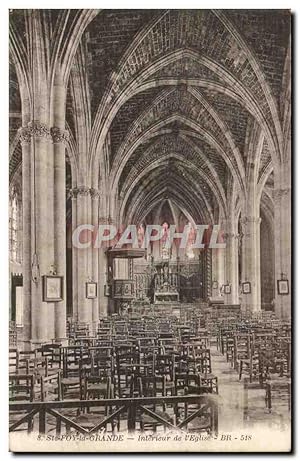 Bild des Verkufers fr Ste Foy la Grande - Intrieur de l'Eglise - Carte Postale Ancienne zum Verkauf von CPAPHIL