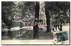 Imagen del vendedor de Bordeaux - Jardin Public - le des Oiseaux Carte Postale Ancienne a la venta por CPAPHIL