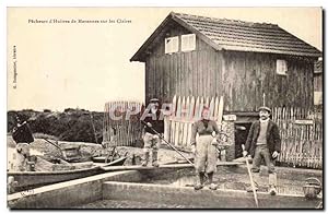 Carte Postale Ancienne Pêcheurs d'huitres de Marennes sur les Claires (metiers TOP Oleron)