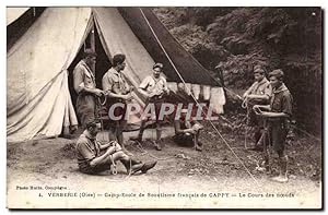 Verberie - Camp Ecole de Scoutisme français de Cappy Le Cours des noeuds Carte Postale Ancienne S...