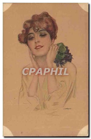 Image du vendeur pour Carte Postale Ancienne Fantaisie Femme mode fashion) mis en vente par CPAPHIL