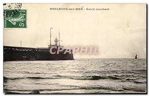 Seller image for Boulogne sur Mer - Soleil Couchant - setting sun Carte Postale Ancienne for sale by CPAPHIL