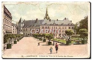 Bild des Verkufers fr Grenoble Carte Postale Ancienne L'htel de ville et le jardin des fleurs zum Verkauf von CPAPHIL