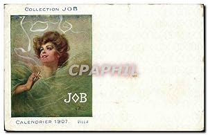 Carte Postale Ancienne Illustrateur Femme Collection Job CAlendrier 1907 Villa TOP